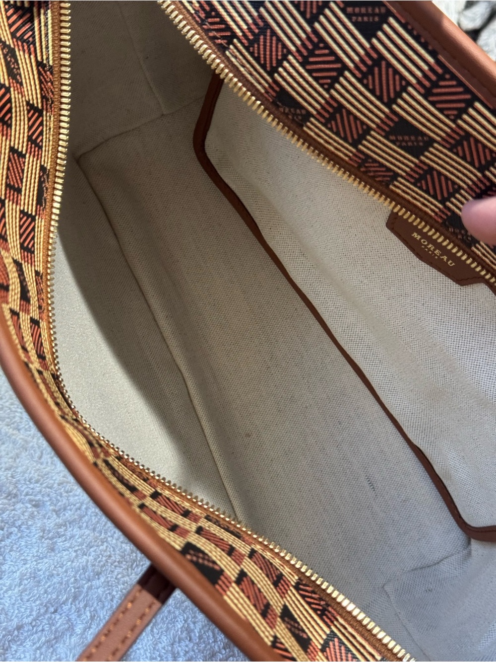 Moreau Paris Monaco small zip tote made in Italy - Picture 10 of 16